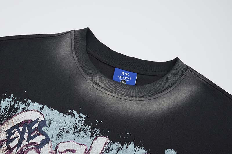 DAXUEN Short-sleeved graphic t-shirt featuring a surprised child