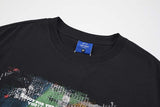 DAXUEN Loose-fitting black and white graphic t-shirt