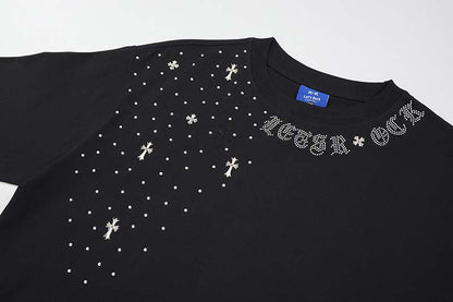 DAXUEN Oversized crewneck t-shirt with embellishments