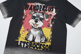 DAXUEN Cartoon schnauzer graphic t-shirt