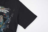DAXUEN Loose-fitting black and white graphic t-shirt