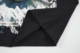 DAXUEN Loose-fitting black and white graphic t-shirt