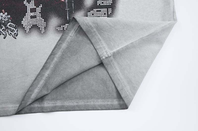 DAXUEN Short-sleeved loose-fit T-shirt with cyberpunk graphics
