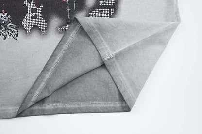 DAXUEN Short-sleeved loose-fit T-shirt with cyberpunk graphics