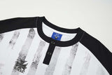 DAXUEN Raglan short-sleeved T-shirt with vertical stripes and graphics