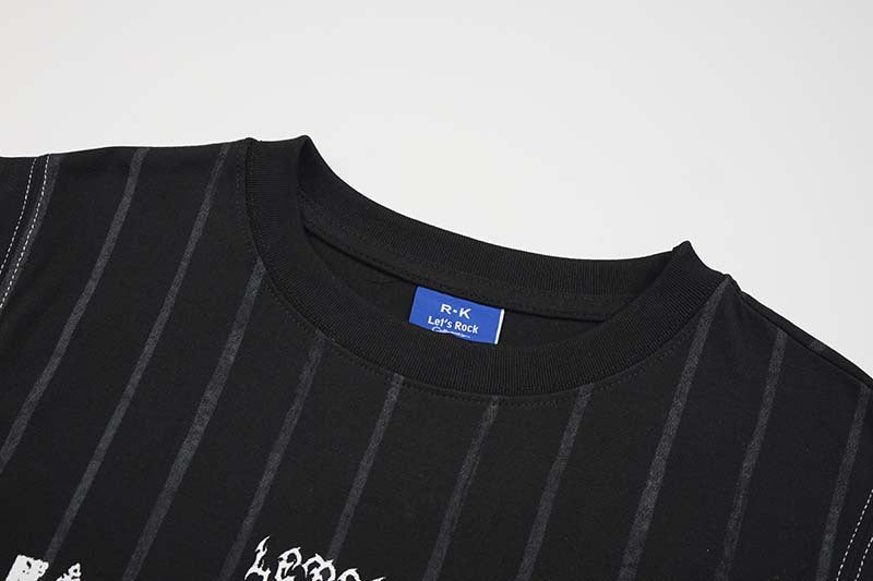 DAXUEN Layered distressed graphic t-shirt with tank top