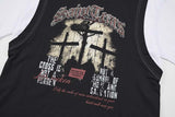 DAXUEN Layered T-shirt and vest set with graphic design