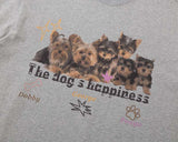 DAXUEN Loose-fitting crew-neck t-shirt with dog print