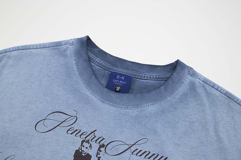 DAXUEN Oversized vintage graphic T-shirt