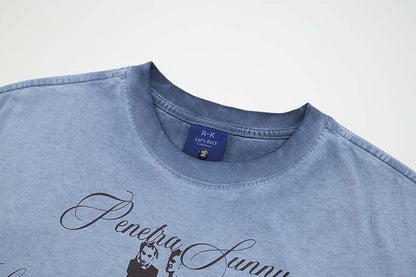 DAXUEN Oversized vintage graphic T-shirt