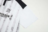 DAXUEN Raglan short-sleeved T-shirt with vertical stripes and graphics