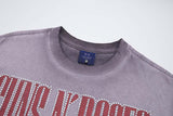 DAXUEN Distressed oversized T-shirt with band graphic