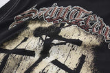 DAXUEN Layered T-shirt and vest set with graphic design