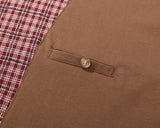 DAXUEN Color-block plaid short-sleeve collared shirt