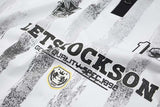 DAXUEN Raglan short-sleeved T-shirt with vertical stripes and graphics
