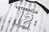 DAXUEN Raglan short-sleeved T-shirt with vertical stripes and graphics
