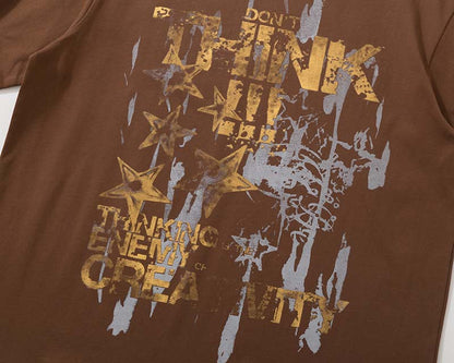 DAXUEN Men's long sleeve crew neck t-shirt with graphic print