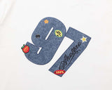 DAXUEN Oversized short-sleeve T-shirt with graphic and embroidery