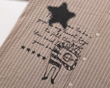 DAXUEN Loose-fitting long-sleeved collared shirt with star graphics