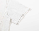 DAXUEN Relaxed-fit short-sleeved V-neck Henley T-shirt