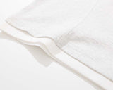 DAXUEN Relaxed-fit short-sleeved V-neck Henley T-shirt