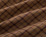 DAXUEN Long sleeve patchwork plaid button-up shirt
