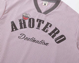DAXUEN Loose-fitting short-sleeved V-neck T-shirt with graphic