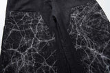 DAXUEN Wide-leg baggy denim pants with marbled pattern