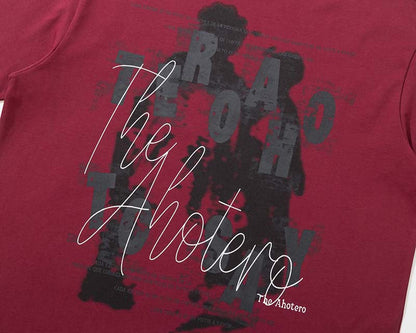 DAXUEN Oversized graphic t-shirt in black grey and maroon