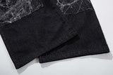 DAXUEN Wide-leg baggy denim pants with marbled pattern