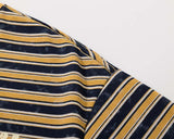 DAXUEN Striped crewneck T-shirt with distressed text print