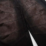 DAXUEN Distressed wide-leg denim pants