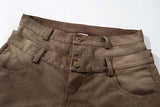 DAXUEN High-waisted wide-leg pants in earthy brown color