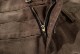 DAXUEN High-waisted wide-leg pants in earthy brown color