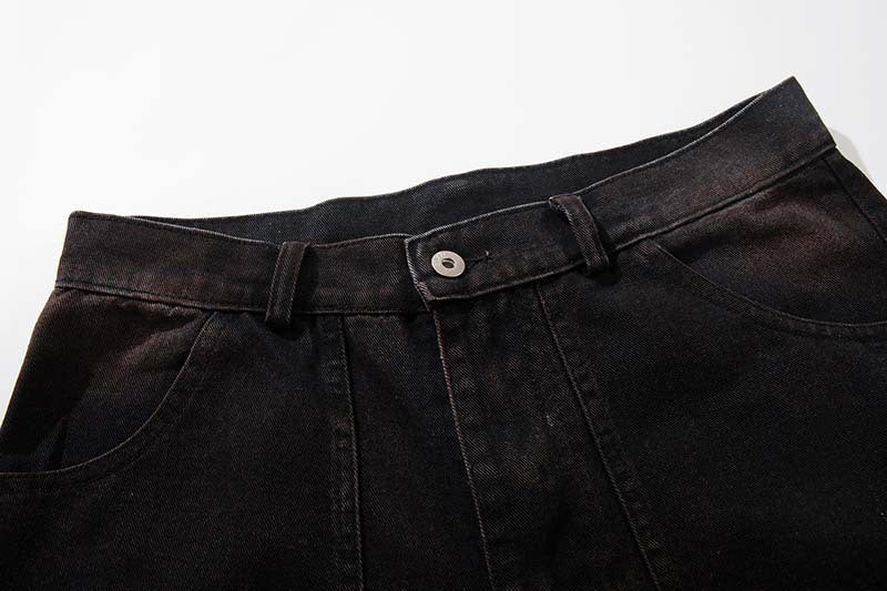 DAXUEN Distressed wide-leg denim pants