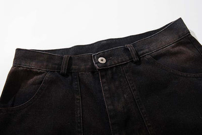 DAXUEN Distressed wide-leg denim pants