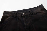 DAXUEN Distressed wide-leg denim pants