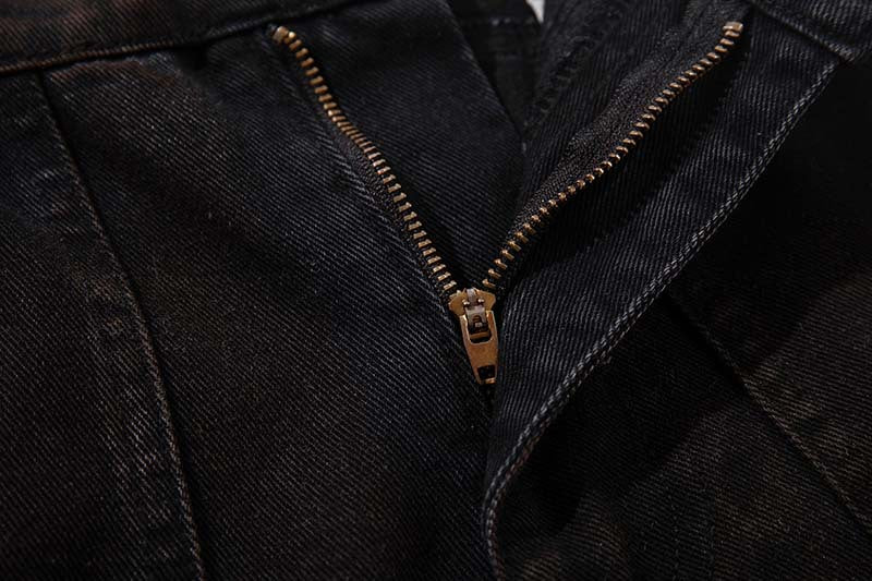 DAXUEN Distressed wide-leg denim pants