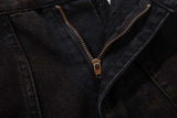 DAXUEN Distressed wide-leg denim pants