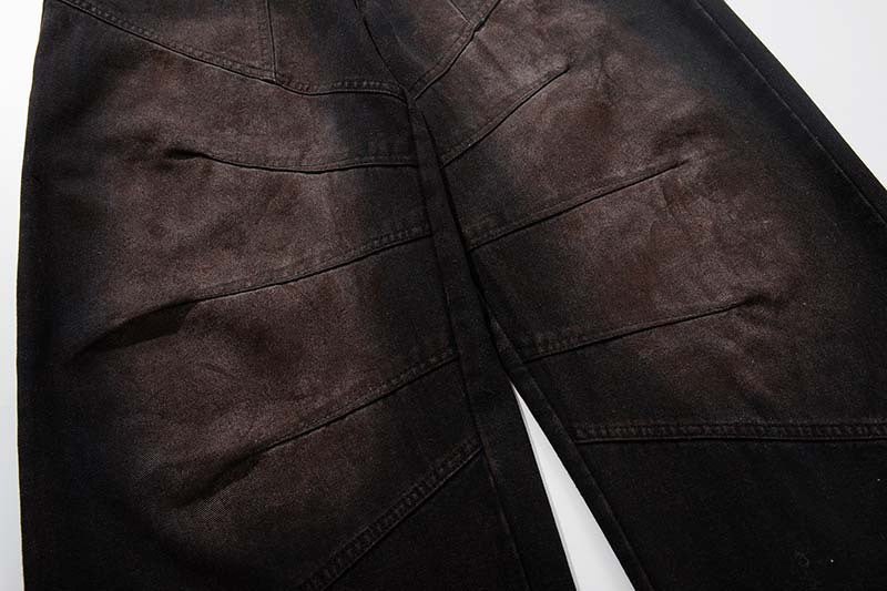 DAXUEN Distressed wide-leg denim pants