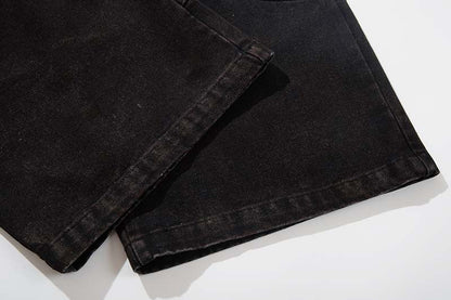 DAXUEN Distressed wide-leg denim pants