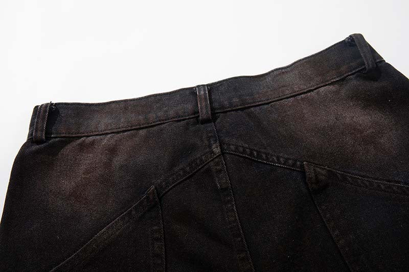 DAXUEN Distressed wide-leg denim pants