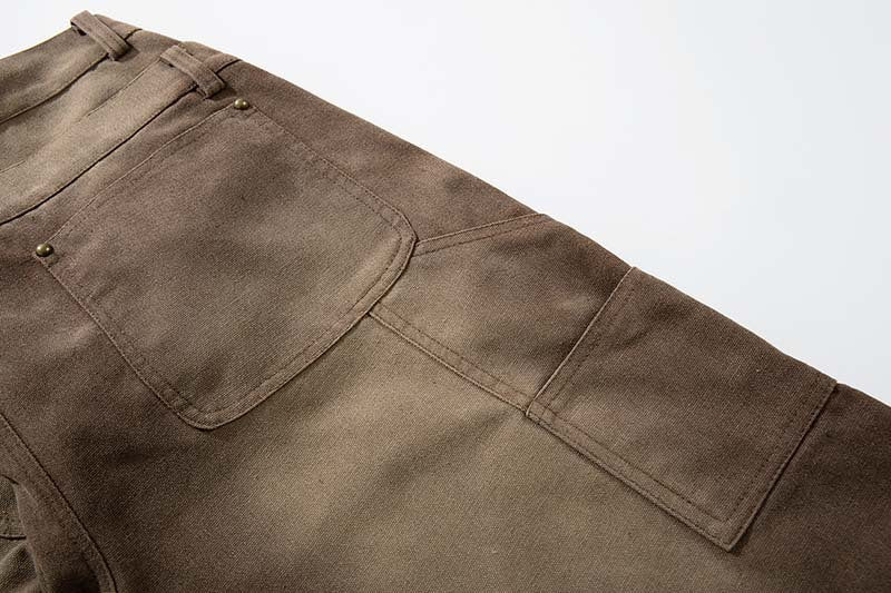 DAXUEN High-waisted wide-leg pants in earthy brown color