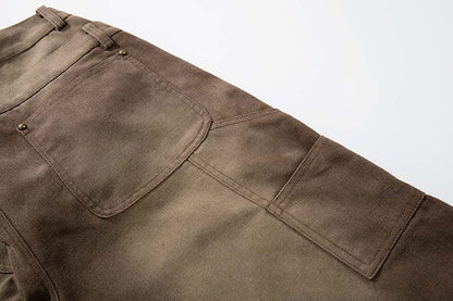 DAXUEN High-waisted wide-leg pants in earthy brown color