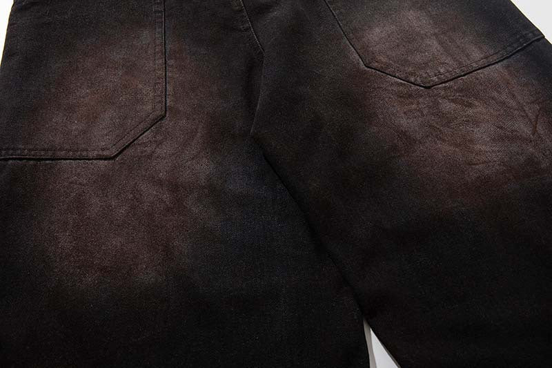 DAXUEN Distressed wide-leg denim pants