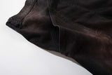 DAXUEN Distressed wide-leg denim pants