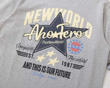 DAXUEN Relaxed-fit long-sleeve crew neck t-shirt with graphic print