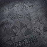 DAXUEN Distressed black graphic t-shirt with raw-edge neckline