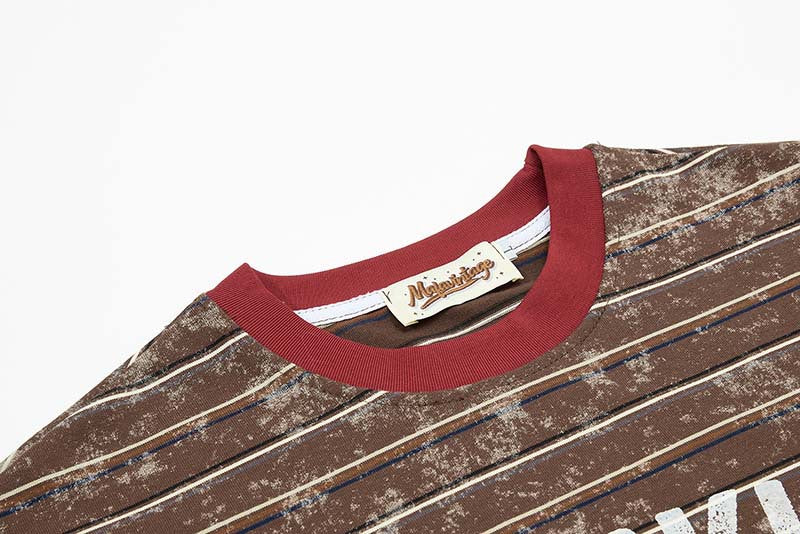 DAXUEN Oversized vintage graphic t-shirt with stripes