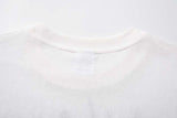 DAXUEN White short-sleeve t-shirt with distressed graphic print